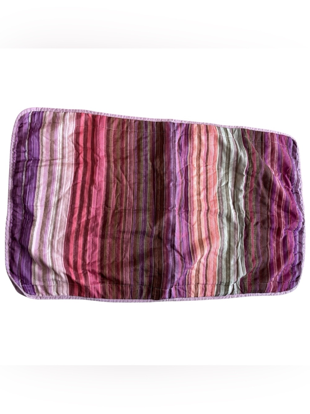 Essential Home Striped Quilted Pillow Sham - Pink Purple Multi 22X37”